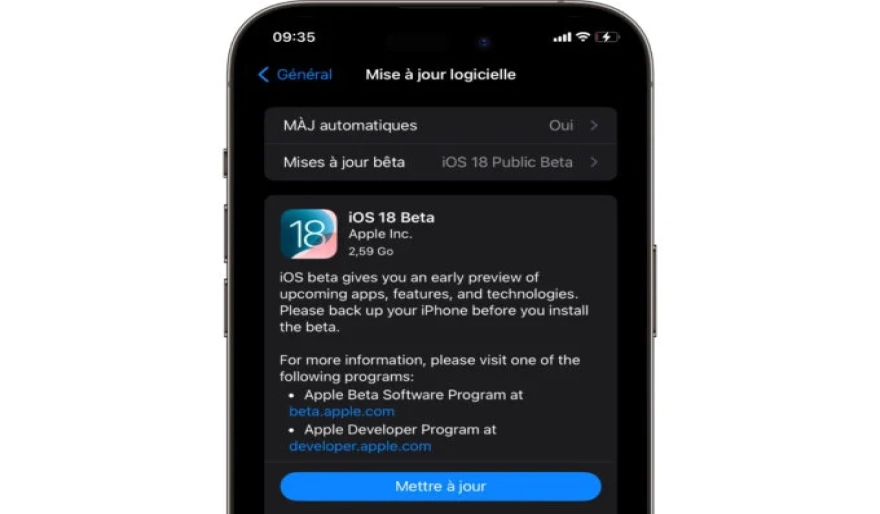 iOS 18: how to install the public beta on your iPhone?